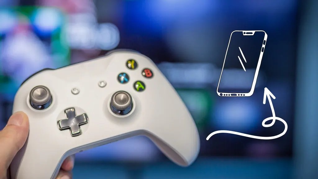 Xbox controller connected to iPhone for mobile gaming